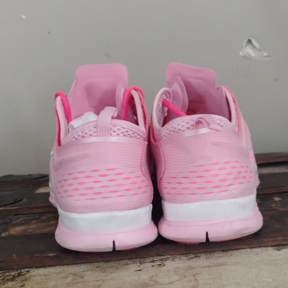 Nike Free 5.0 Pink White Mesh Women's Low Top Lightweight Athletic Sneakers - Picture 2 of 4